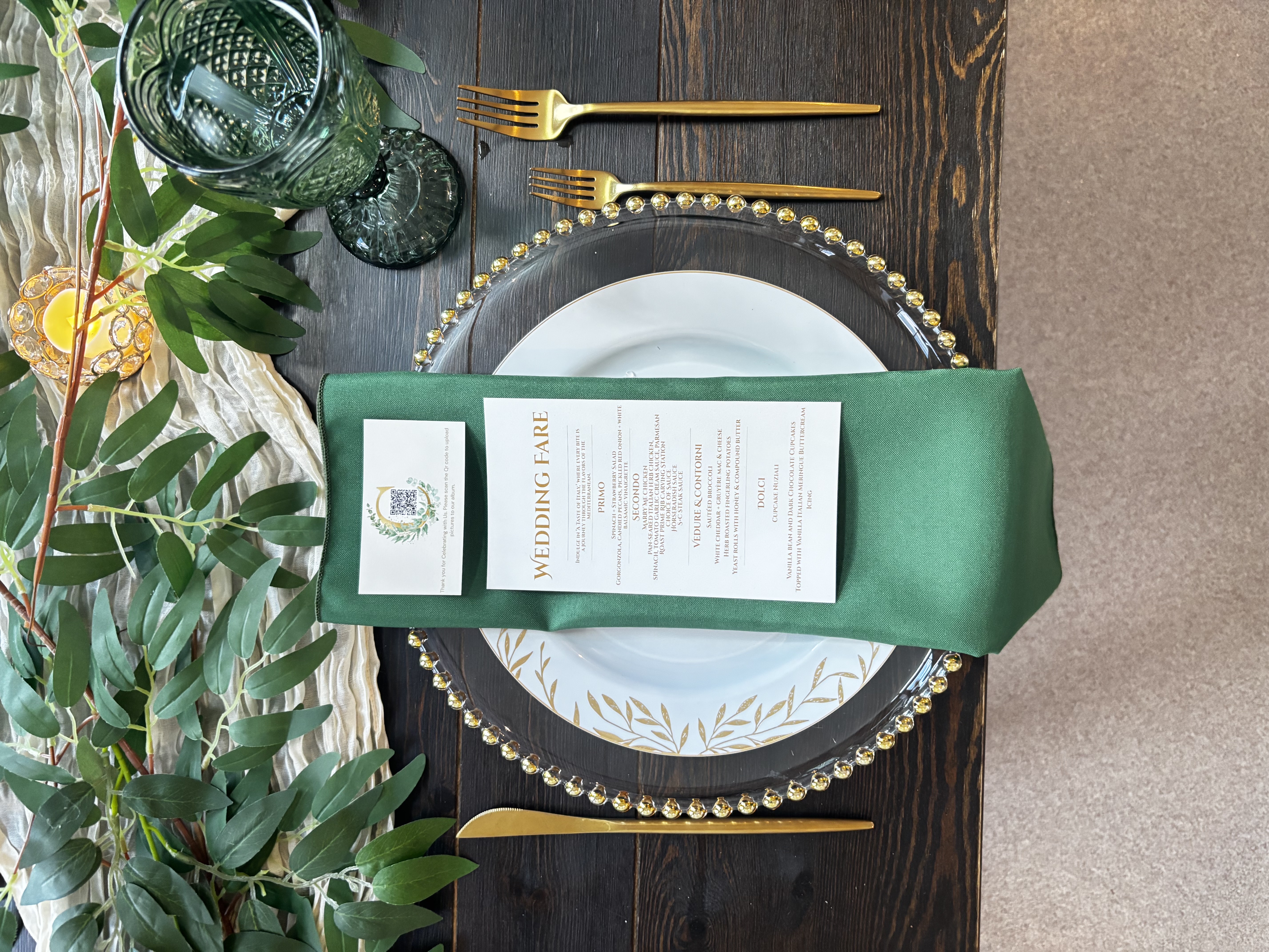 Elegant wedding reception setup in the Wrightsville Beach and Wilmington NC area